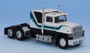 Brekina 85878 - Tractor Ford LTL 9000, black / white / blue, 1978