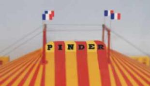 Chapiteau de cirque miniature fait main, échelle 1/144 -  France