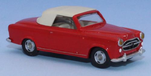 SAI 3337 - Peugeot 403 cabriolet rouge, avec capote