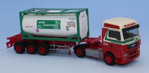 AWM 53728 - Semi-remorque MAN TGX XLX container citerne 20'/ Van Den Bosch