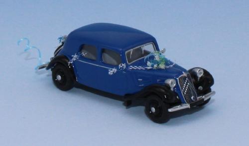 SAI 6176 - Citroën Traction 11A 1935, bleu franc et noir, voiture des mariés