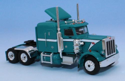 Brekina 85710 - Tracteur Peterbilt 359, turquoise / blanc
