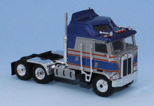Brekina 85741 - Tracteur Kenworth K100, bleu / gris / rouge