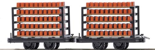 Busch 12203 - 2 wagonnets transport de briques, HOf