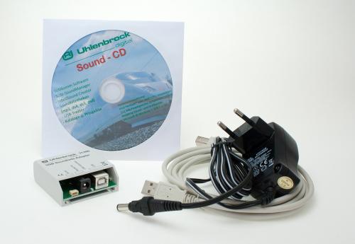 Uhlenbrock 31080 - Chargeur de son pour décodeurs sonores Uhlenbrock, avec prise USB et transformateur