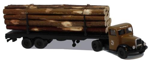 SAI 4409 - Semi-remorque décoré transport de grumes avec tracteur Bernard 110 MA 15 TA 4;36, Scierie des Bois de la Rémarde