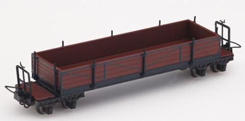 Minitrains 5145 -  Wagon tombereau brun à bogies, avec manette de frein