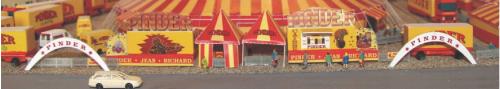 SAI 5271 - Coffret Entrée du Cirque Pinder, années 2000, échelle N ; avec remorques caisse, tentes et accessoires