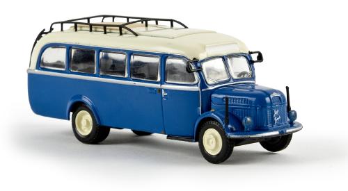 Brekina 58001 - Autocar Steyr 380a, bleu Capri /  ivoire