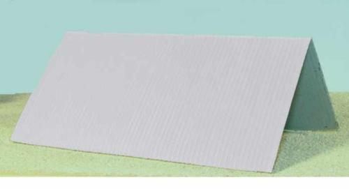 SAI 595 - Toit, tôle ondulée, gris (carton 20 x 20 cm, avec faitière)