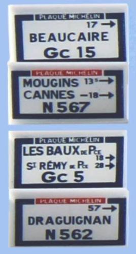 SAI 8196 - 4 plaques murales directionnels, Provence Côte d'Azur