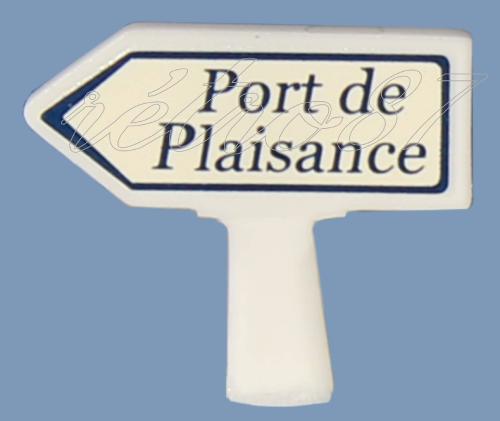 SAI 8456 - Panneau Michelin d'indication de lieu, vers la gauche : Port de Plaisance