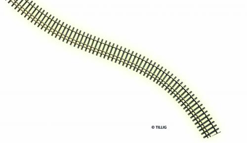 Tillig 85127 - 5 rails flexibles HO/HOm (voie imbriquée), longueur 680 mm, traverses bois