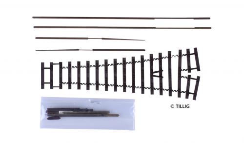 Tillig 85640 - Aiguillage en KIT (droit ou gauche) 18° HOm, longueur 155 mm, rayon 490 mm