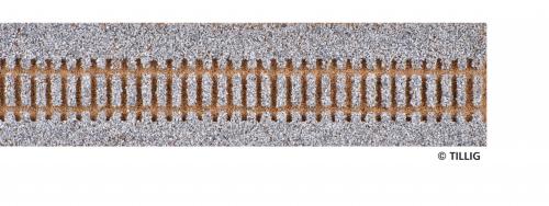 Tillig 86557 - Semelle de ballast gris clair, pour rail flexible traverses métalliques longueur 950 mm (85136)