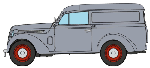 REE CB170 - Renault Juvaquatre fourgonnette, gris, 1938