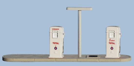 Pompes à essence SATAM avec volucompteur électrique, 1950-1960
